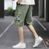Men Cargo Shorts Men's Summer Outdoor Casual Sports Cargo Loose Ice Silk Fifth Pants
