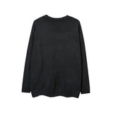 Men Fall Outfits Graffiti Printing Niche Ripped Sweater Oversize Bottoming Sweater