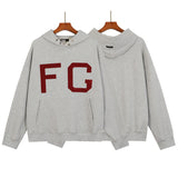 Fog Essentials Hoodie Autumn and Winter Fog Season 7 Flocking Letter Pullover Terry Hooded Sweater