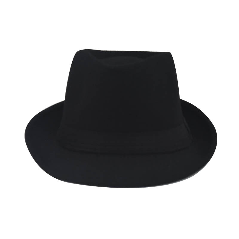 Fedora Hat Autumn and Winter Woolen Thick Parent-Child Billycock Fedora Hat Fashion British Style Felt Cap