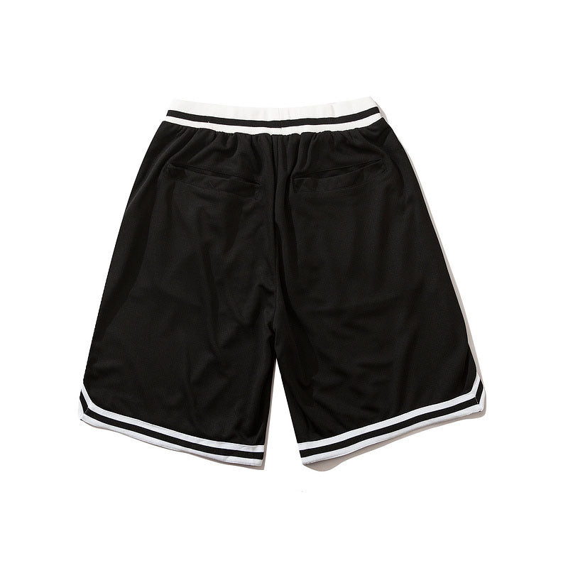 Basketball Shorts High Street Vintage Embroidered Letter Shorts Men's and Women's Sports Shorts Casual Basketball Shorts