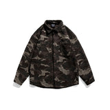 Men Shacket Long Sleeve Autumn Shirt Autumn Loose Personality Camouflage Shirt Men