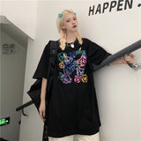 Harajuku Clothing Men's T-shirt Classic Shirts Summer Cartoon Printed Men's and Women's Loose Short-Sleeved T-shirt