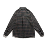 Men Shacket Long Sleeve Autumn Shirt Retro Youth