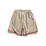 Men Pants Men's Clothes Summer Wear Retro Men's Shorts Casual Loose and Elastic Contrast Color Shorts Fashion