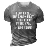 Man T Shirt round Neck Heat Transfer Patch Printed Loose