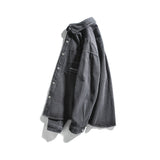 Men Shacket Long Sleeve Autumn Shirt Denim Shirt Student Long Sleeve Shirt Neutral Top Men's Coat