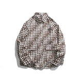 Men Shacket Long Sleeve Autumn Shirt Autumn Cityboy Smiling Face Full Printed Shirt Student Symmetrical Pocket Labeling Shirt Men