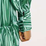 Green Fairycore Dress Wizard of Oz Summer Pure Color Fresh Single-Breasted Personality Waist-Controlled Lace-up Short Stitching Dress