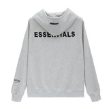 Fog Essentials Zipper Hoodie Autumn and Winter Fog Seventh Season Double Line Adhesive Letter Zipper Terry Hooded Sweater
