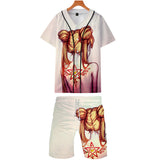 Sailor Moon Print Clothes for Men Men's Baseball Uniform Shorts Printed Fashion Sports Set