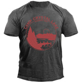 Man T Shirt round Neck Loose Print