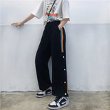 Harajuku Clothing Men Classic Retro Pants Straight Leg Pan Summer Casual Pants Wide Leg Trousers