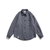 Men Shacket Long Sleeve Autumn Shirt Autumn Vintage Embroidered Long Sleeve Shirt Casual Loose Shirt for Men