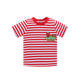 A Ape Print for Kids T Shirt Cartoon Striped Fashion Brand Short Sleeve T-shirt