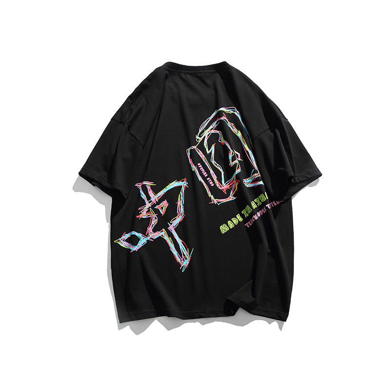 2022 Summer man t shirt Large Printed Short Sleeve