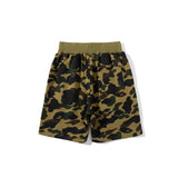 A Ape Print Shorts Camouflage Shorts Men's and Women's Men's Beach Shorts Middle Pants