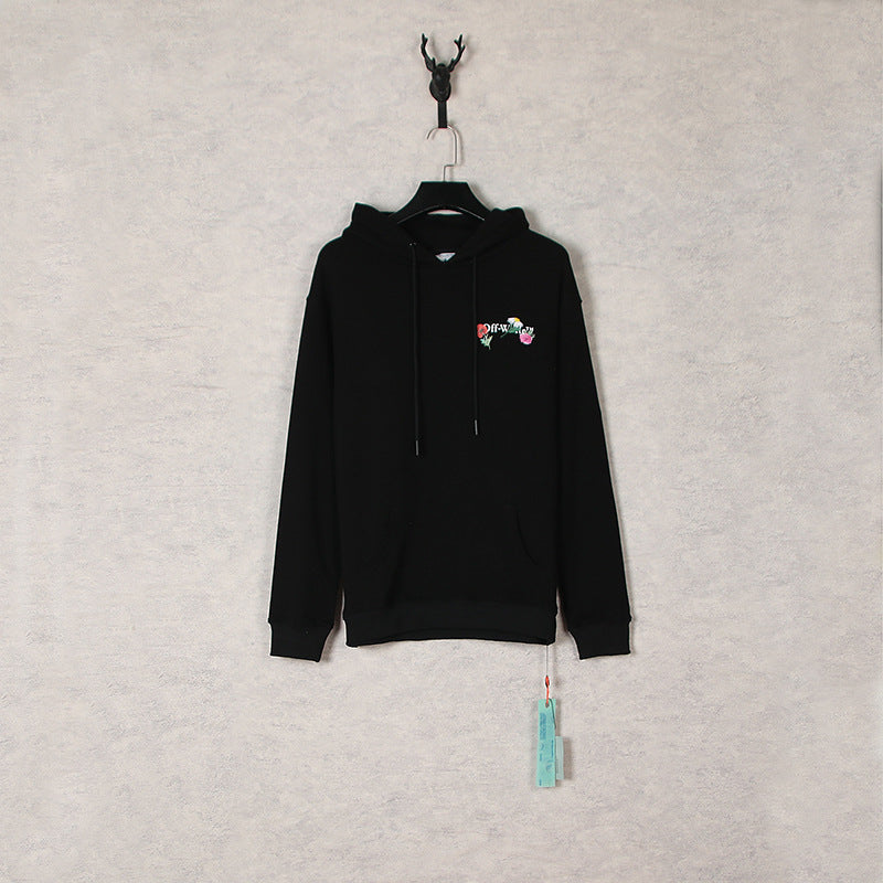 Autumn And Winter Plant Flower Series Hooded Sweater For Men And Women