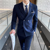 Mens Graduation Outfits Suit Men's Suit Three-Piece Business Men's Business Clothing Groomsman Suit Wedding Men's Clothing