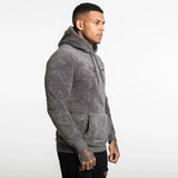 Gyms Fitness Mens Sports Hoodie Bodybuilding Workout Jogging Men′s Athletic Sweatshirts Autumn and Winter Thickening Sweater Hooded Pullover Double-Sided Velvet