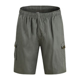 Men Cargo Shorts Summer Men's Trendy Capris Fashion Solid Color Casual Loose Cargo Pants