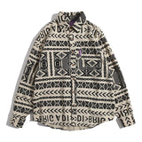 Men Shacket Long Sleeve Autumn Shirt Autumn Printed Casual Shirt