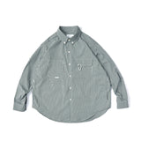 Men Shacket Long Sleeve Autumn Shirt Autumn Fashion Fresh Shirt Loose Plaid 4 Pocket Shirt