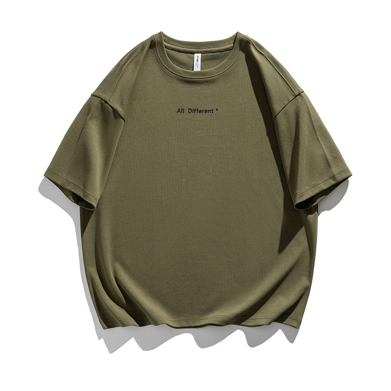 2022 Summer Man T Shirt round Neck Letter Print Loose