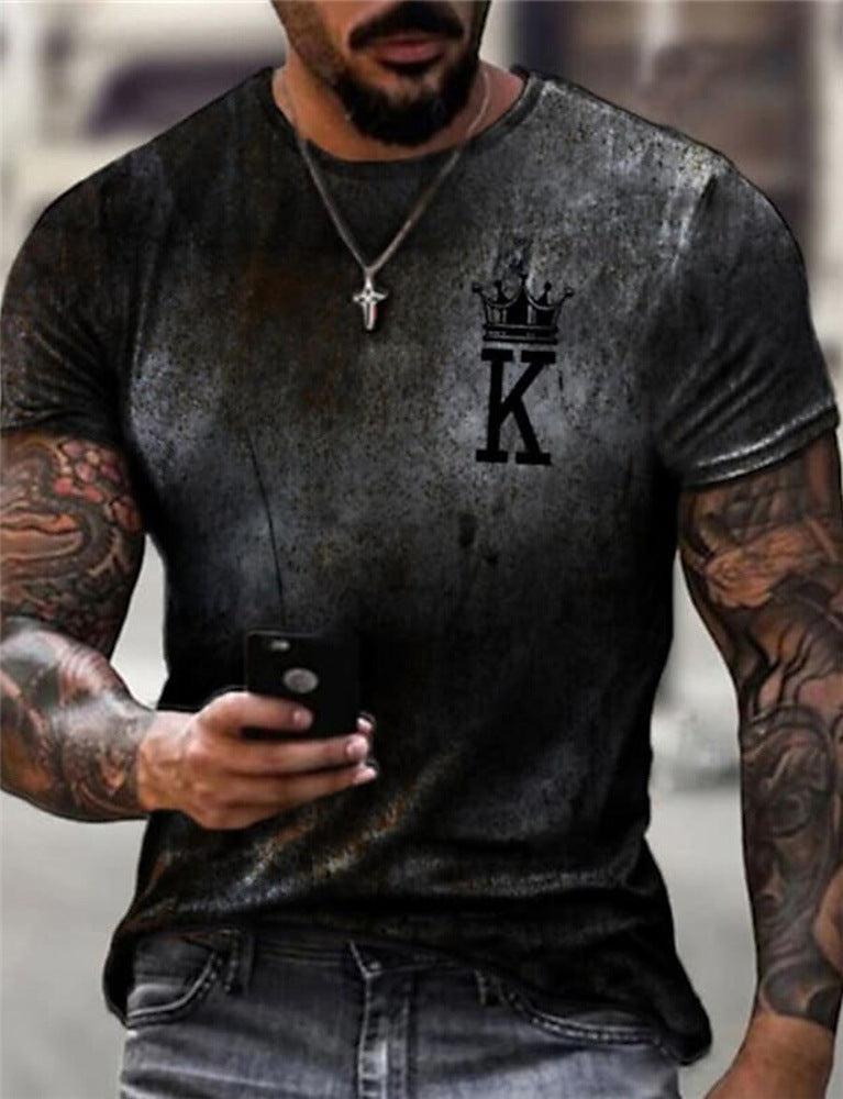 3D T Shirt Printing Sports Style Loose