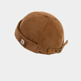 Mens Beanies Hat Female Autumn Winter Retro Street Hat Couple Leisure Corduroy Skullcap Male