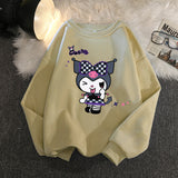 Kuromi Sweatshirt Crew Neck Sweater Candy Color Dark Clow M Sweatshirt
