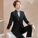 Women Pants Suit Uniform Designs Formal Style Office Lady Bussiness Attire Blue Slim Fit Business Suit Suit for Women
