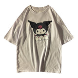 Kuromi Costume T-shirt Female Cute Loose Cartoon Short Sleeve JK