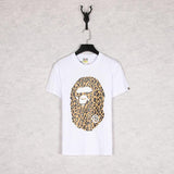 A Ape Print T Shirt Summer Leopard Print Short Sleeve T-shirt