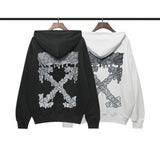 Autumn And Winter Terry Hooded Loose Sweater Printed Men'S And Women'S Jacket
