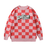 Men Fall Outfits Autumn and Winter Cute Bear Round Neck Pullover Knitted Top