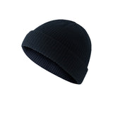 Mens Beanies Black Knitted Woolen Cap Women's Autumn and Winter Skullcap Chinese Landlord Hat