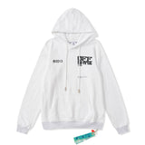 Autumn And Winter Black Adhesive Arrow Pattern Hooded Sweater For Men And Women