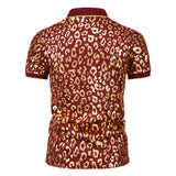 Men Shirt Fashion Slim Fit Shirt Short Sleeve Shirt Large Size Casual Top Summer Men's Fashion Print Short Sleeve Lapel