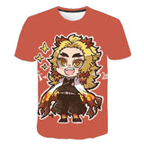 Demon Slayer Tshirt Men's Classic Shirts Anime Character Costume Men's Short-Sleeved T-shirt Anime Print Fashion Casual