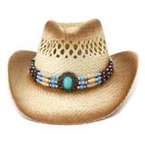 Wester Hats Straw Cowboy Hat Spring and Summer Western Men and Women Sun Protection Sun Hat Beach Hat