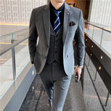 Mens Graduation Outfits Suit Men's Suit Three-Piece Business Men's Business Clothing Groomsman Suit Wedding Men's Clothing