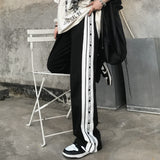 Harajuku Clothing Summer Colorblock Casual Pants for men and Wofor men High Top Sports Wide-Leg Pants Trousers