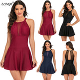 Valentine 'S Day Outfits Deep V Neck Solid Color Swimsuit