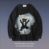 Mens Fall Outfits Round Neck Long Sleeve Sweater Loose Autumn and Winter Pullover Casual Jacket