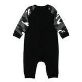 A Ape Print Toddler Romper Children 'S Clothing Children 'S Jumpsuit Camouflage Long-Sleeve Jumpsuit Environmental Protection Knitted Cloth Baby Clothes