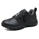 Mens Golf Shoes Breathable Automatic Knob Shoelace Nail-Free