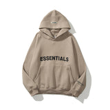 Fog Essentials Hoodie Autumn and Winter Fog Double Line Adhesive Three-Dimensional Letters Fleece Hooded Sweater