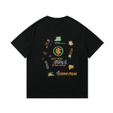 Men T Shirt Summer Casual Tops Men's Clothes Summer Wear National Fashion Boys round Neck Short Sleeve Casual Loose-Fitting T-shirt