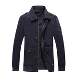 Veste Homme Mi Saison Spring and Autumn Men's Lapel Washed Cotton Jacket Autumn Cargo Jacket Coat plus Size Men's Clothing